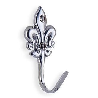 Smedbo BK221 Pair of 1 3/8 in. French Lily Wardrobe Hooks in Polished Chrome from the Classic Collection